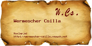 Wermescher Csilla névjegykártya