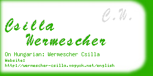 csilla wermescher business card